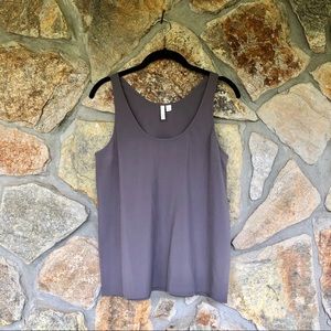 Frenchi Silk Tank - Dark Gray